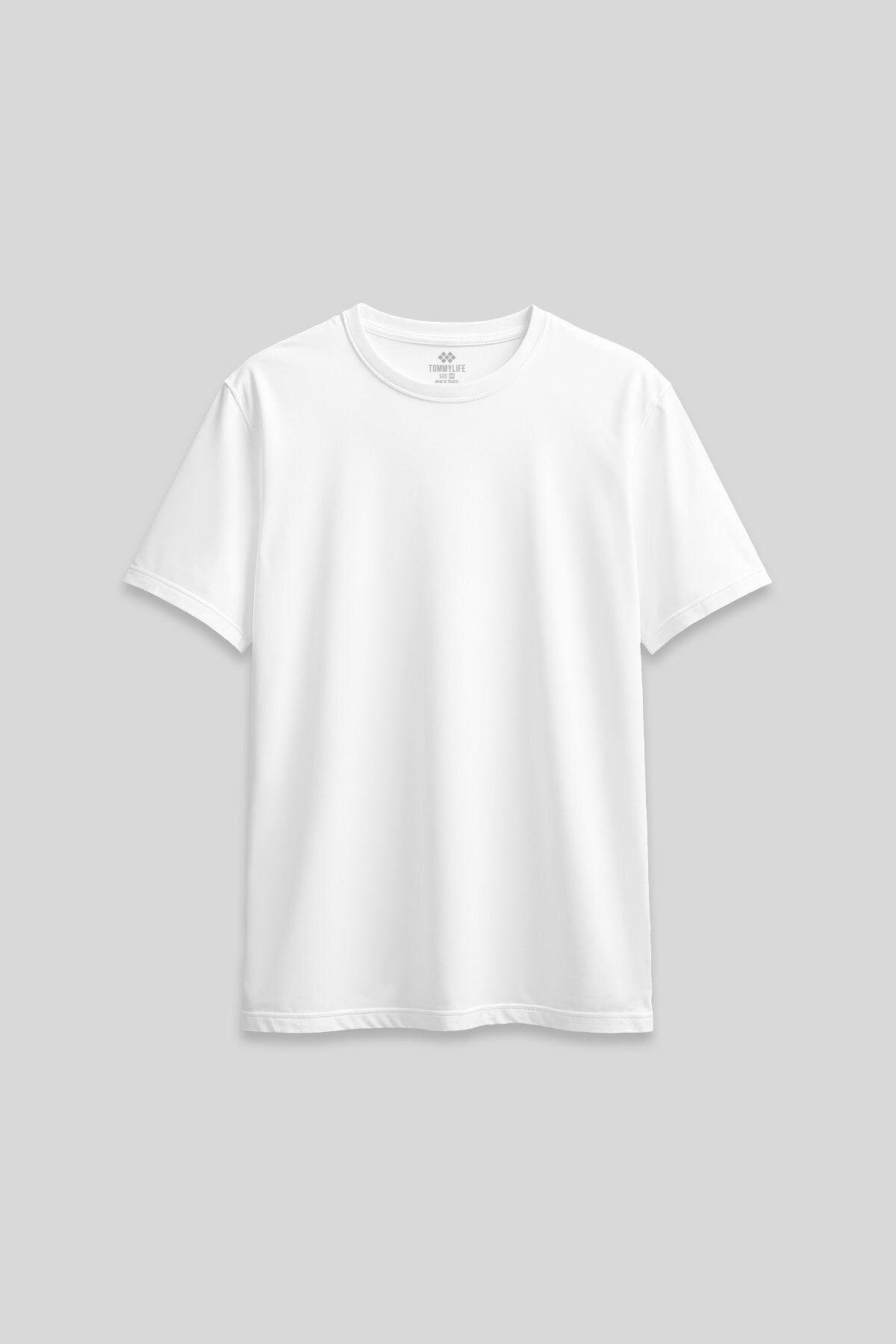 Image of Beyaz O Yaka Standart Fit Basic Kadın T-Shirt - 97311
