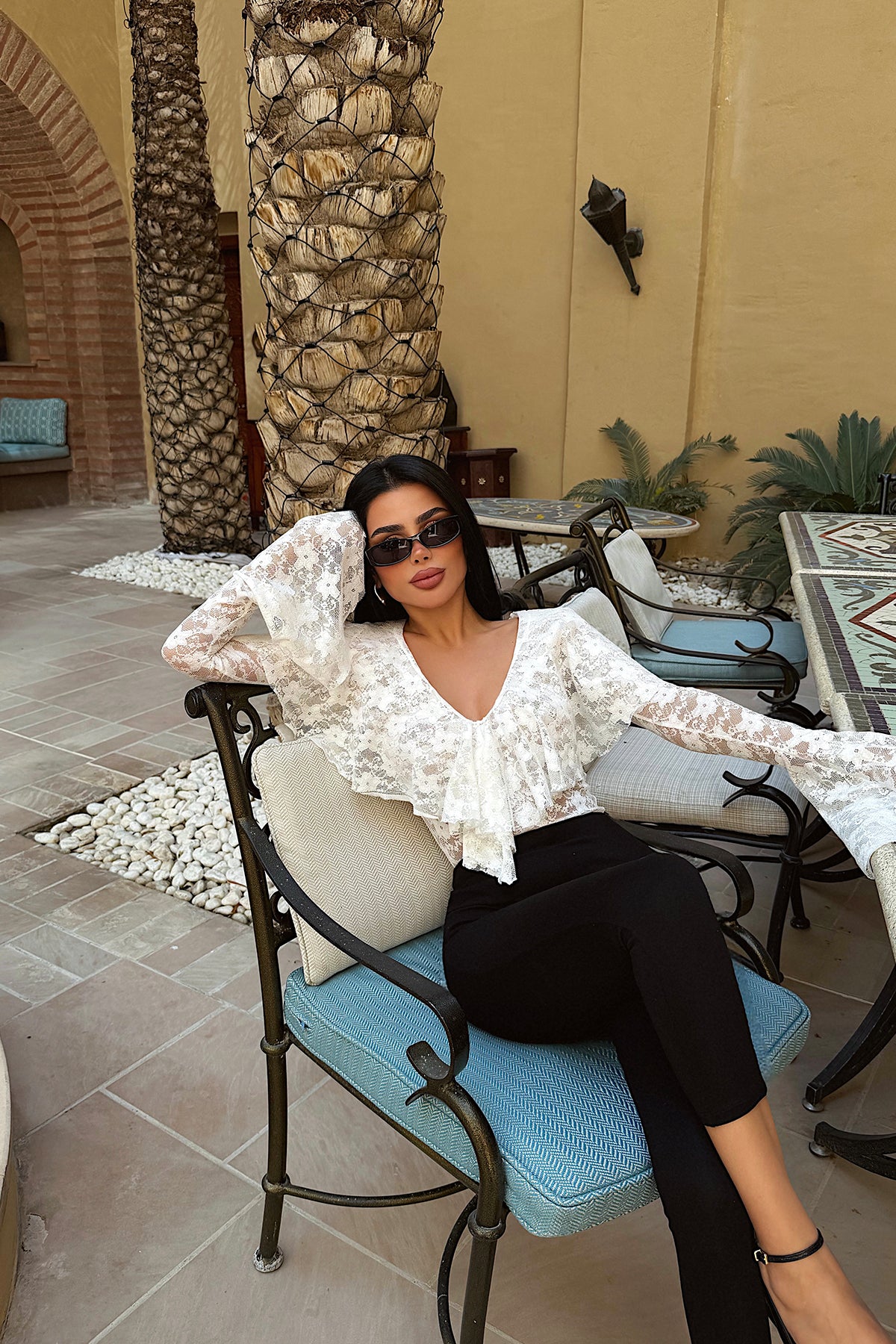 Image of Beyaz Braulia Dantel Bodysuit ATE-4756