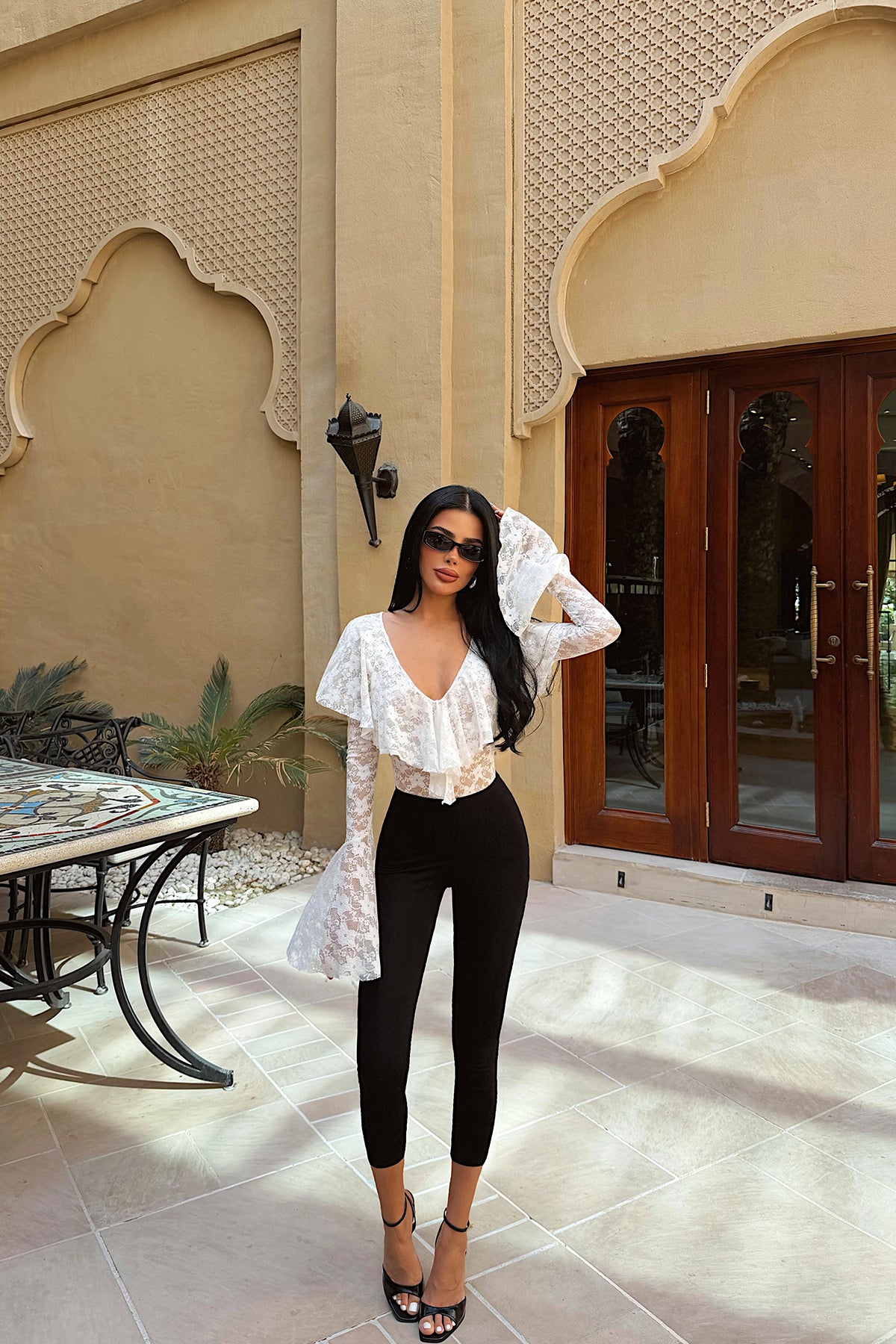 Image of Beyaz Braulia Dantel Bodysuit ATE-4756