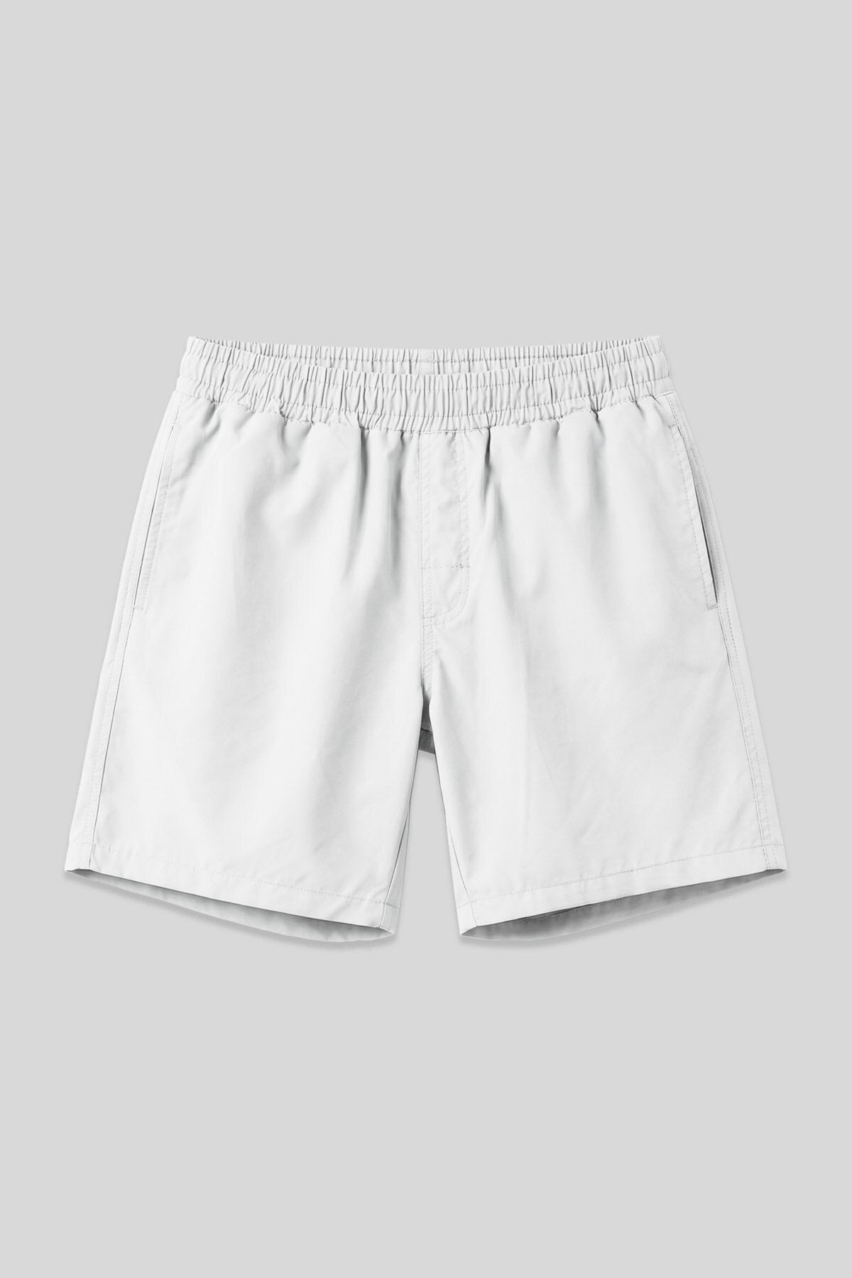 Image of Pantaloni scurți de baie albi pentru bărbați, cu uscare rapidă, croială standard - 81237
