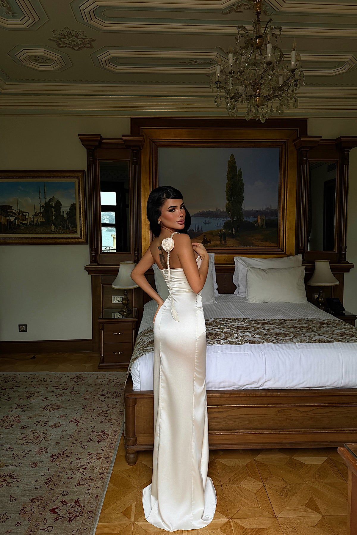 Image of Beyaz Qisi Elbise ATE-4800