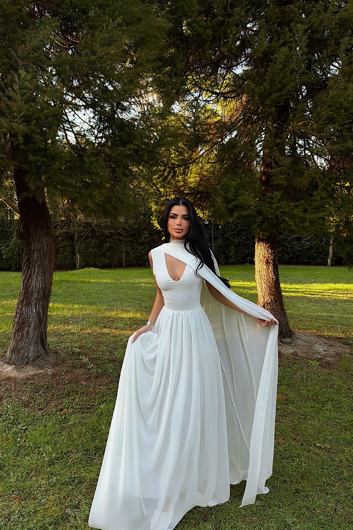 Image of Beyaz Marika Elbise ATE-4788