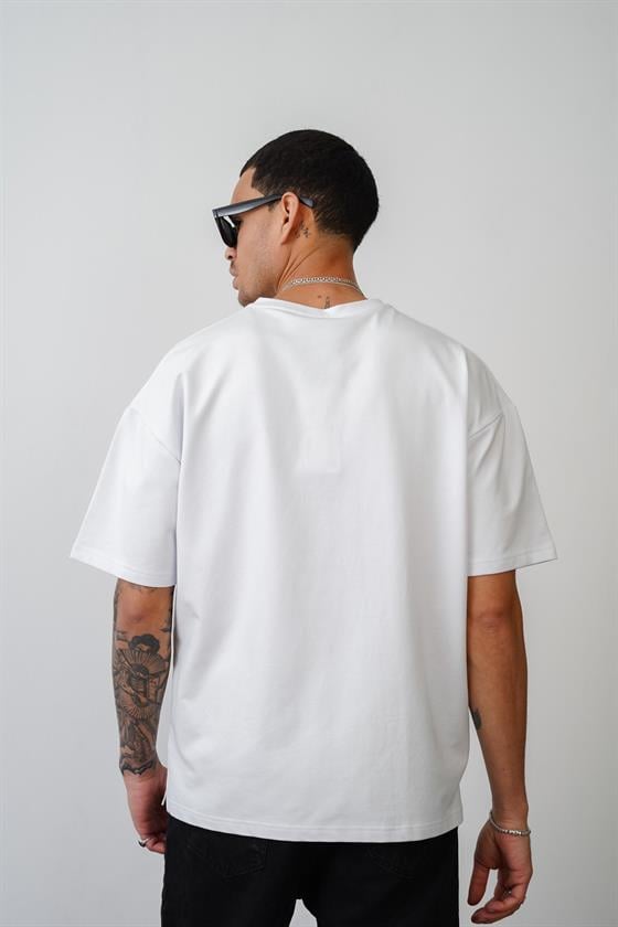 Image of Tricou simplu supradimensionat cu guler rotund