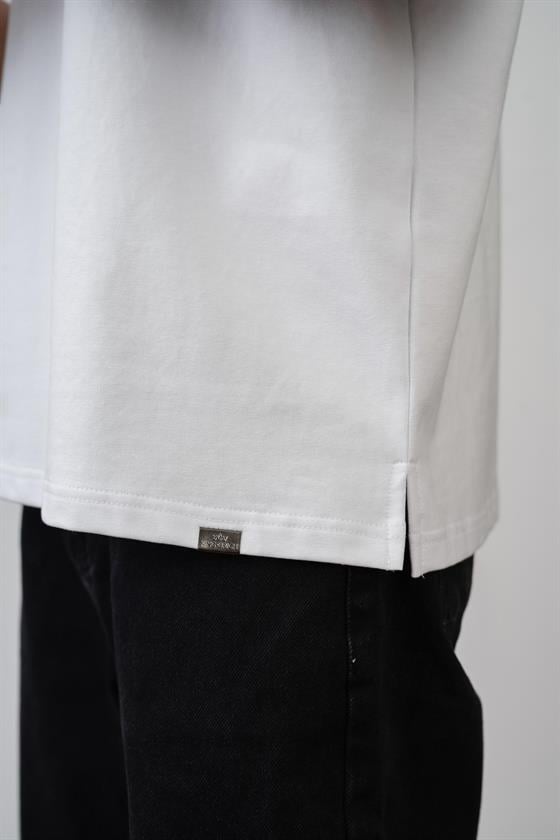 Image of Tricou simplu supradimensionat cu guler rotund