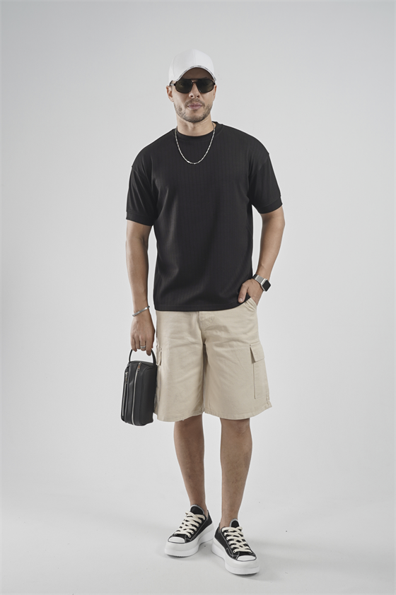 Image of Crew Neck Striped Regular Fit Men's T-Shirt