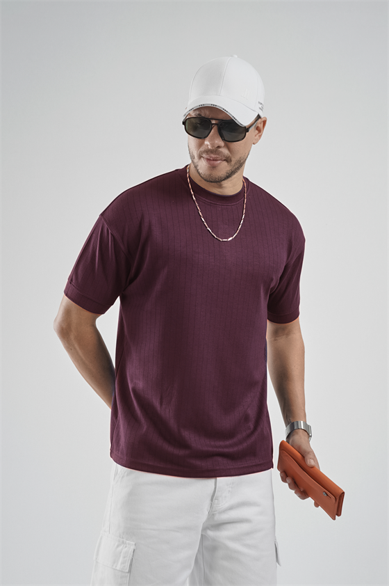 Image of Crew Neck Striped Regular Fit Men's T-Shirt