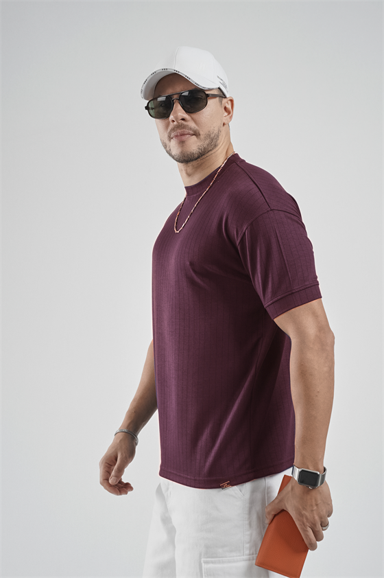 Image of Crew Neck Striped Regular Fit Men's T-Shirt