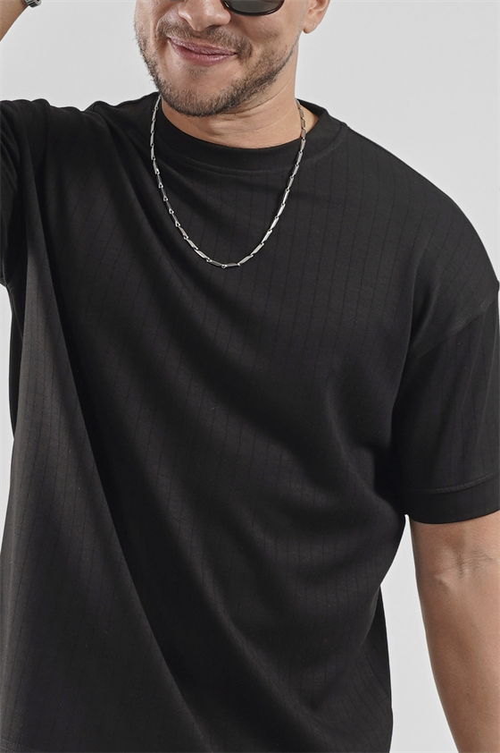 Image of Crew Neck Striped Regular Fit Men's T-Shirt