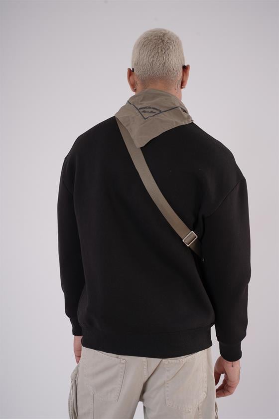 Image of Bisiklet Yaka Kingbrich Baskılı Oversize Kalıp Basıc Sweatshirt