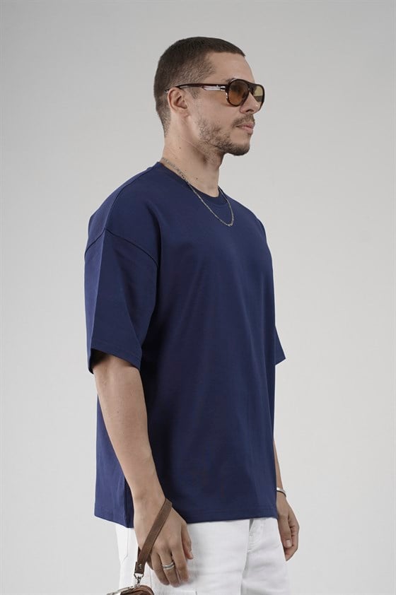 Image of Crew Neck Oversize Men's Supreme T-Shirt