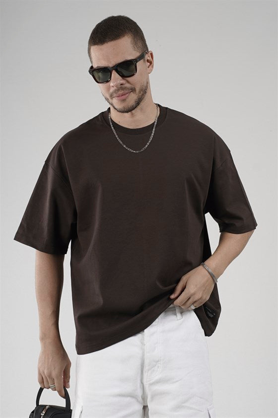Image of Bisiklet Yaka Oversize Erkek Süprem Tişört