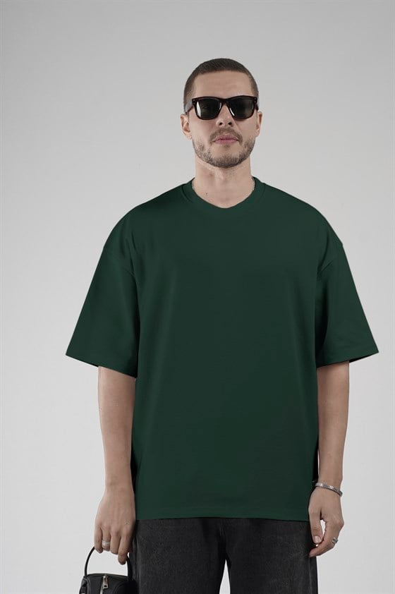 Image of Bisiklet Yaka Oversize Erkek Süprem Tişört