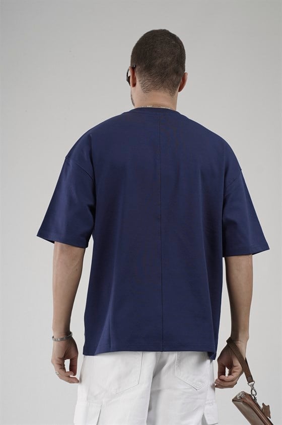 Image of Crew Neck Oversize Men's Supreme T-Shirt