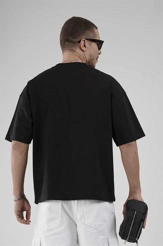 Image of Bisiklet Yaka Oversize Erkek Süprem Tişört