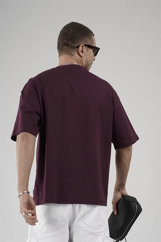 Image of Bisiklet Yaka Oversize Erkek Süprem Tişört