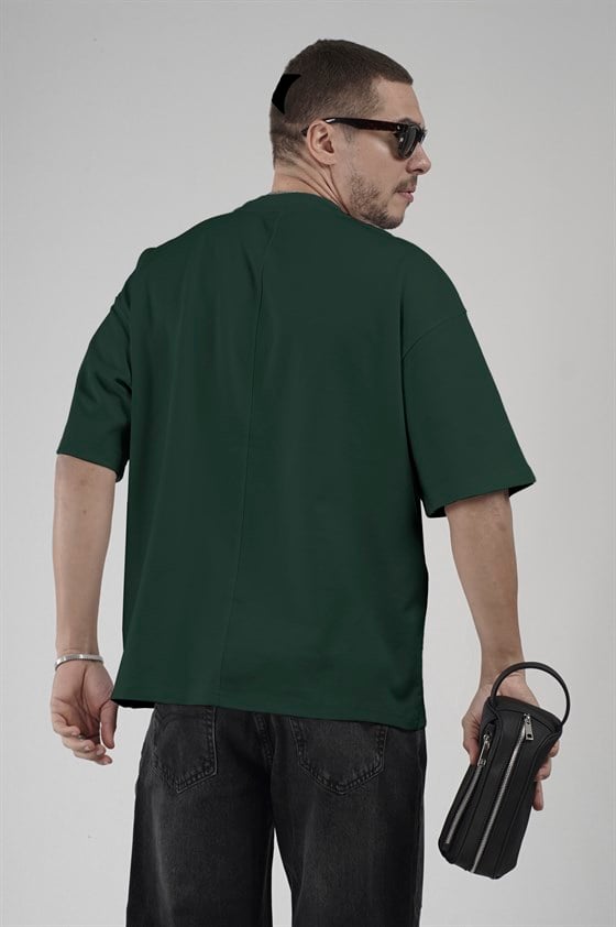 Image of Bisiklet Yaka Oversize Erkek Süprem Tişört