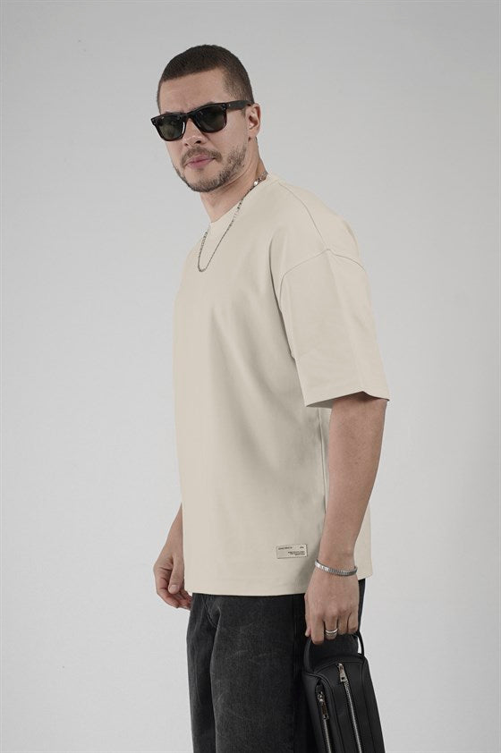 Image of Bisiklet Yaka Oversize Erkek Süprem Tişört