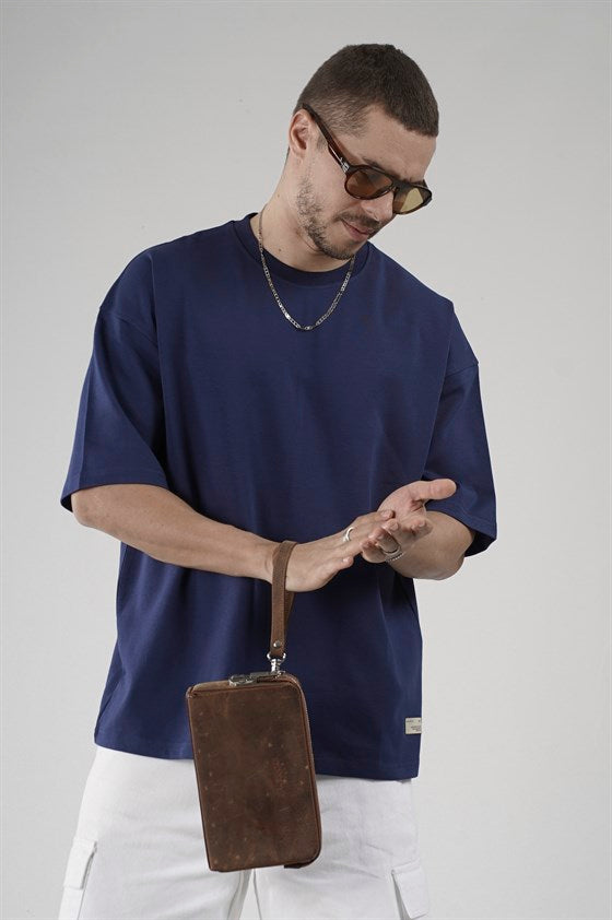 Image of Crew Neck Oversize Men's Supreme T-Shirt