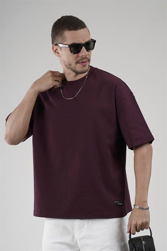 Image of Bisiklet Yaka Oversize Erkek Süprem Tişört