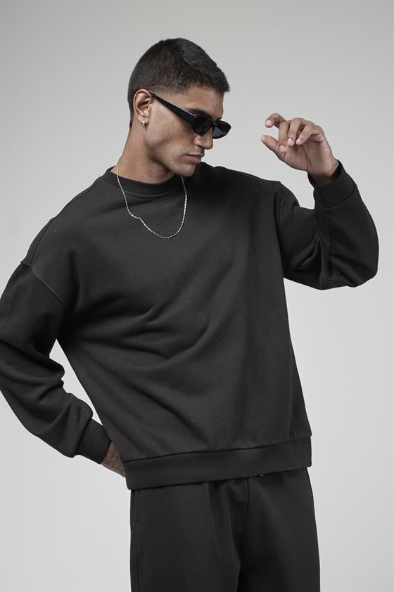 Image of Crew Neck Oversize Fit Sweatshirt Pants Set