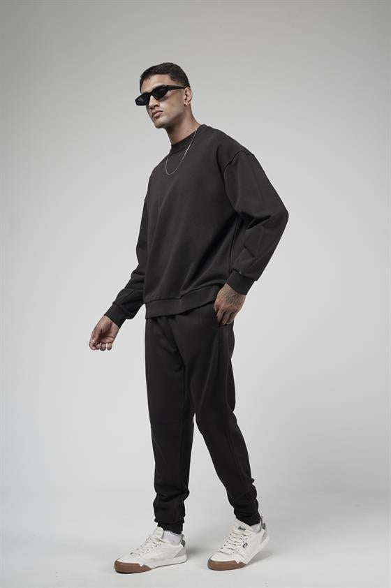 Image of Crew Neck Oversize Fit Sweatshirt Pants Set