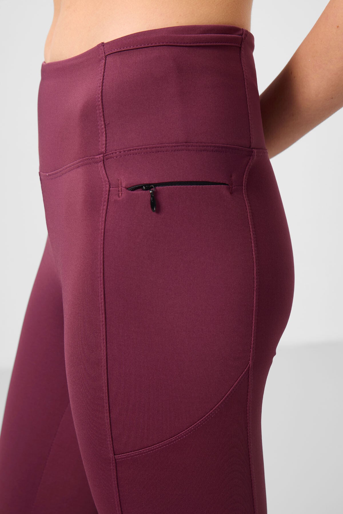 Image of Bordo Esnek Standart Fit Performans Kadın Tayt - 94667