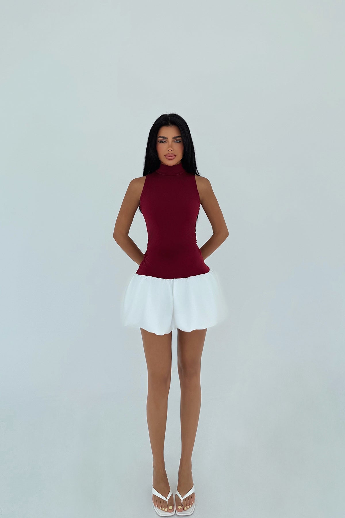 Image of Bordo Deal Mini Elbise ATE-3012