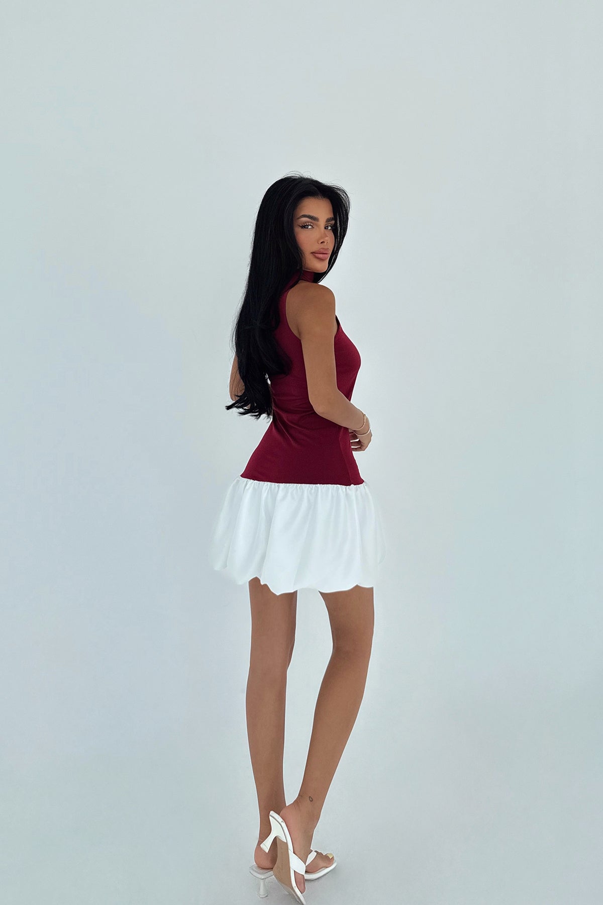 Image of Bordo Deal Mini Elbise ATE-3012