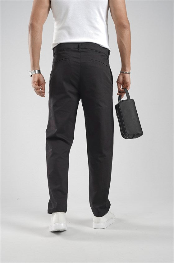 Image of Boyfriend Kalıp Pover Likralı Kumaş Pantolon