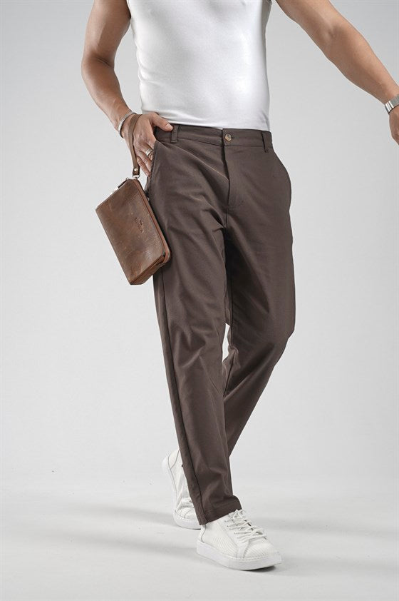 Image of Pantaloni din material Lycra cu croială Boyfriend Fit