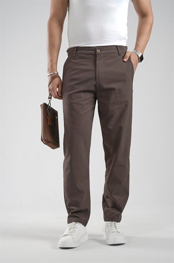 Image of Pantaloni din material Lycra cu croială Boyfriend Fit