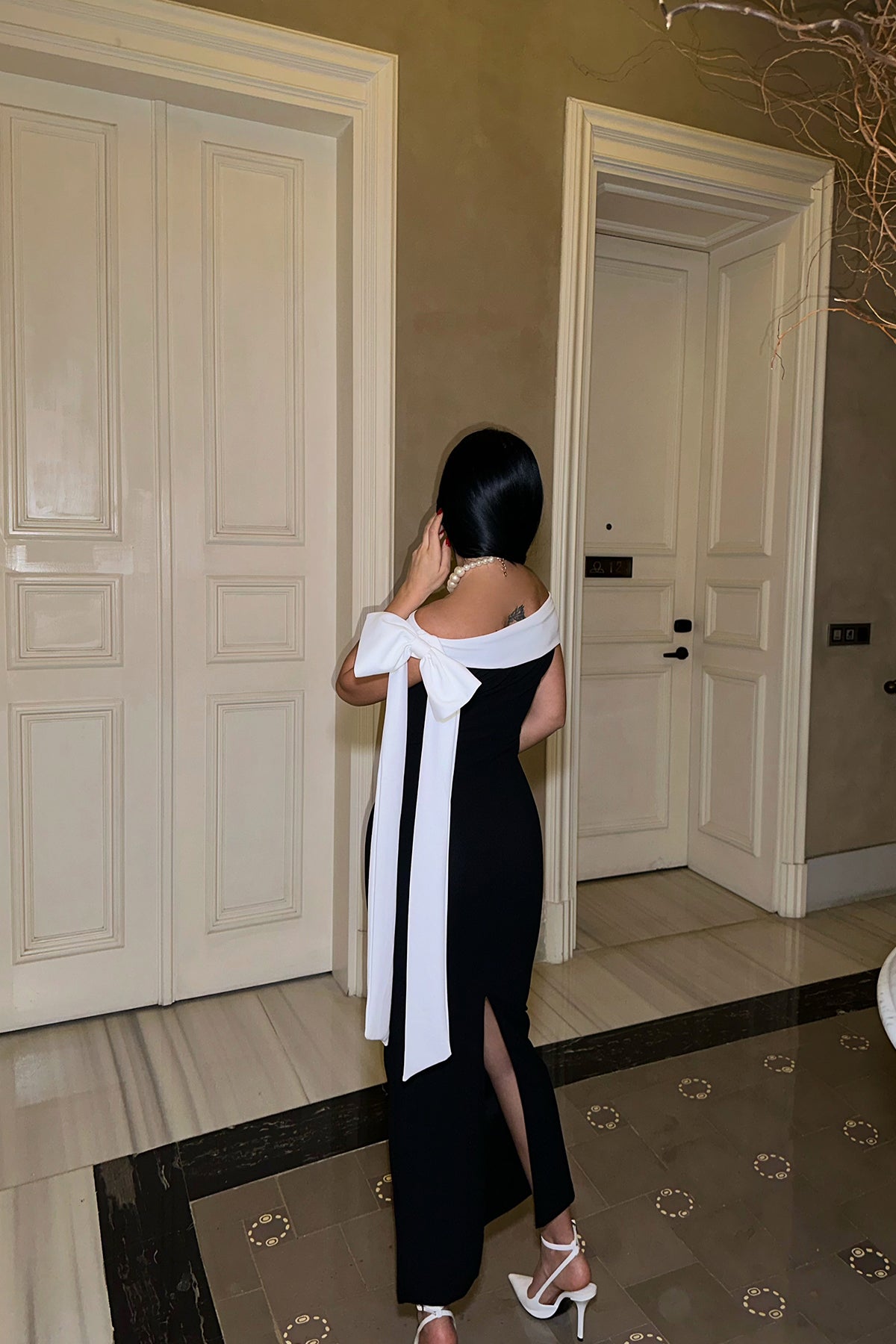 Image of Brıanna Çift Renk Midi Elbise ATE-0774