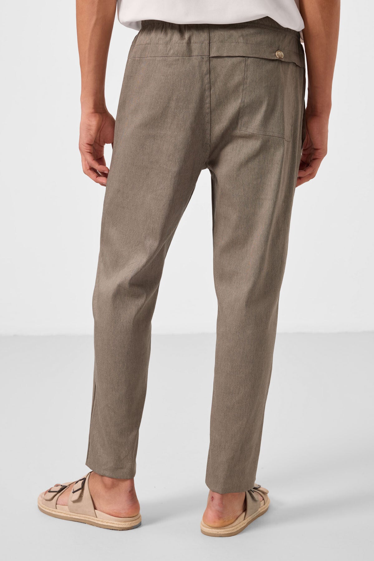 Image of Camel Standart Fit Dokuma Hafif Esnek Chino Erkek Pantolon - 82179