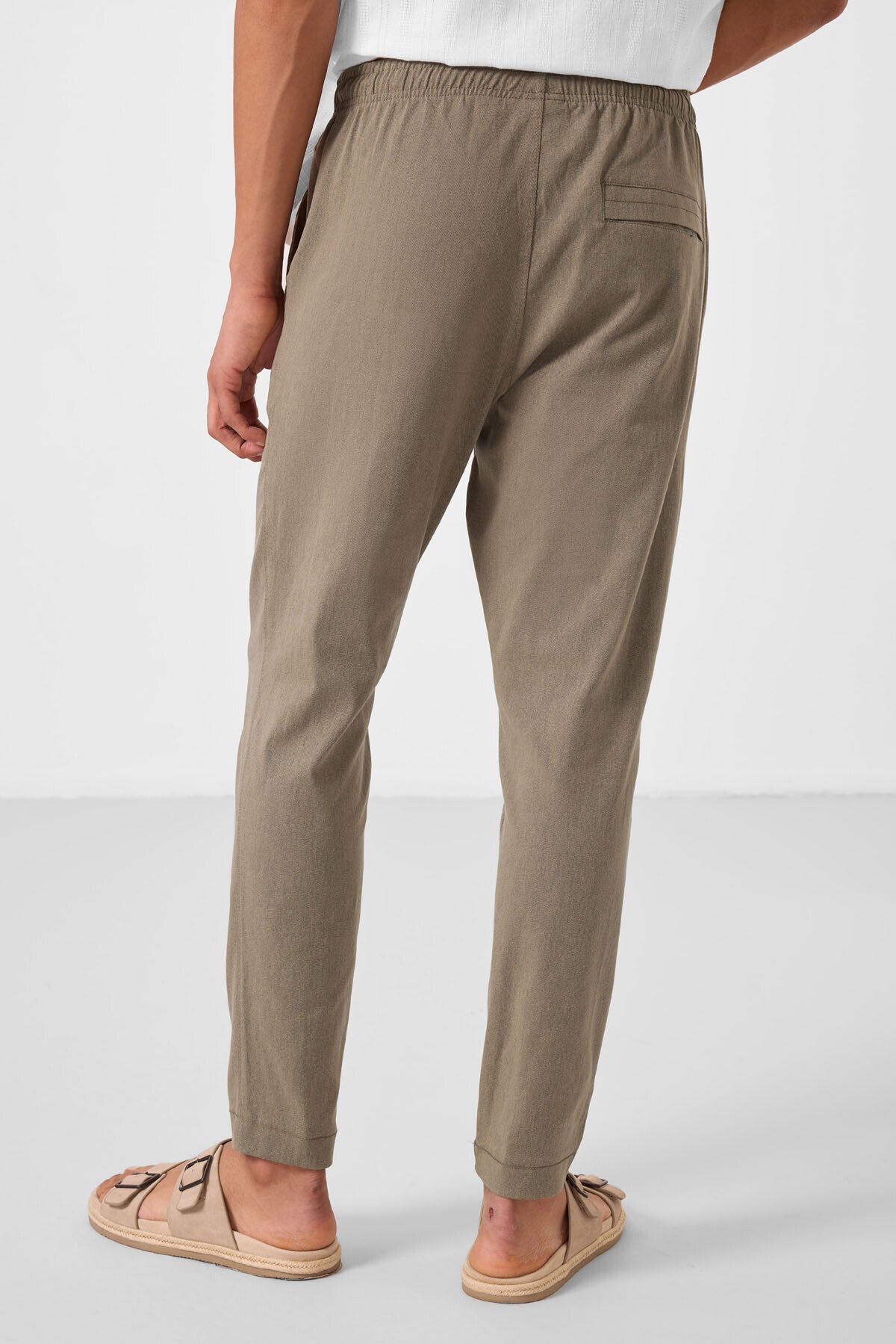 Image of Camel Standart Fit Dokuma Hafif Esnek Chino Erkek Pantolon - 82180