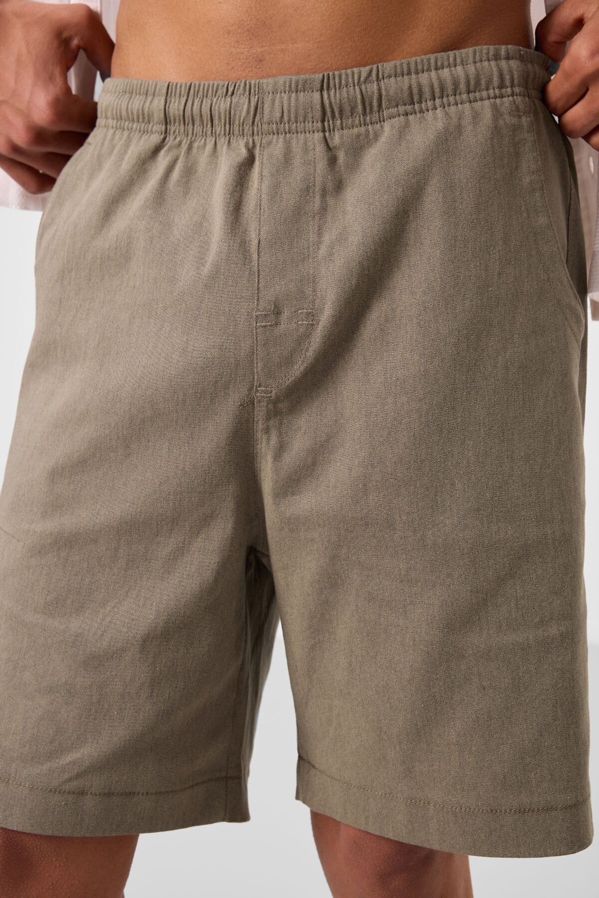 Image of Camel Standart Fit Dokuma Hafif Esnek Chino Erkek Şort - 81293