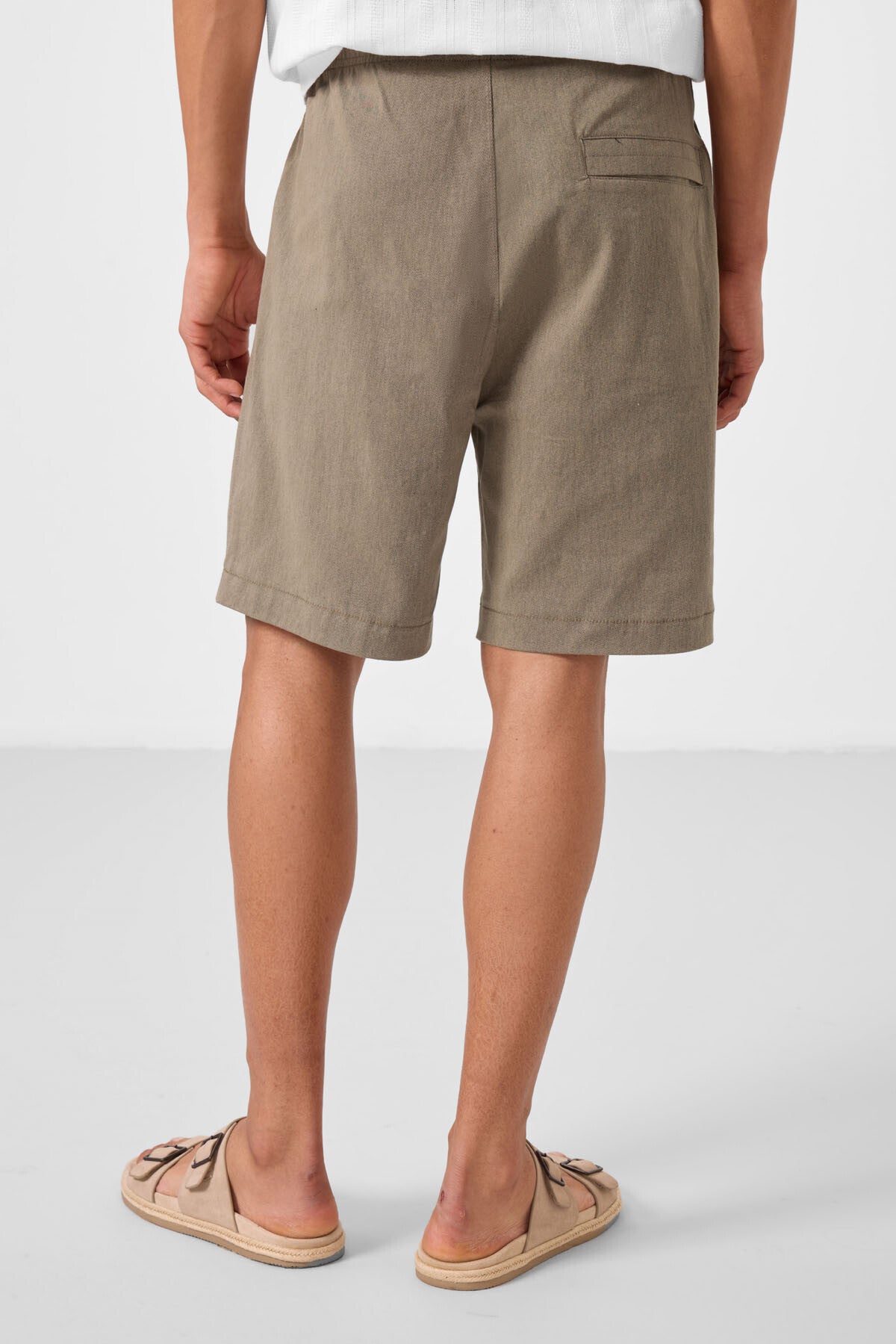 Image of Camel Standart Fit Dokuma Hafif Esnek Chino Erkek Şort - 81293