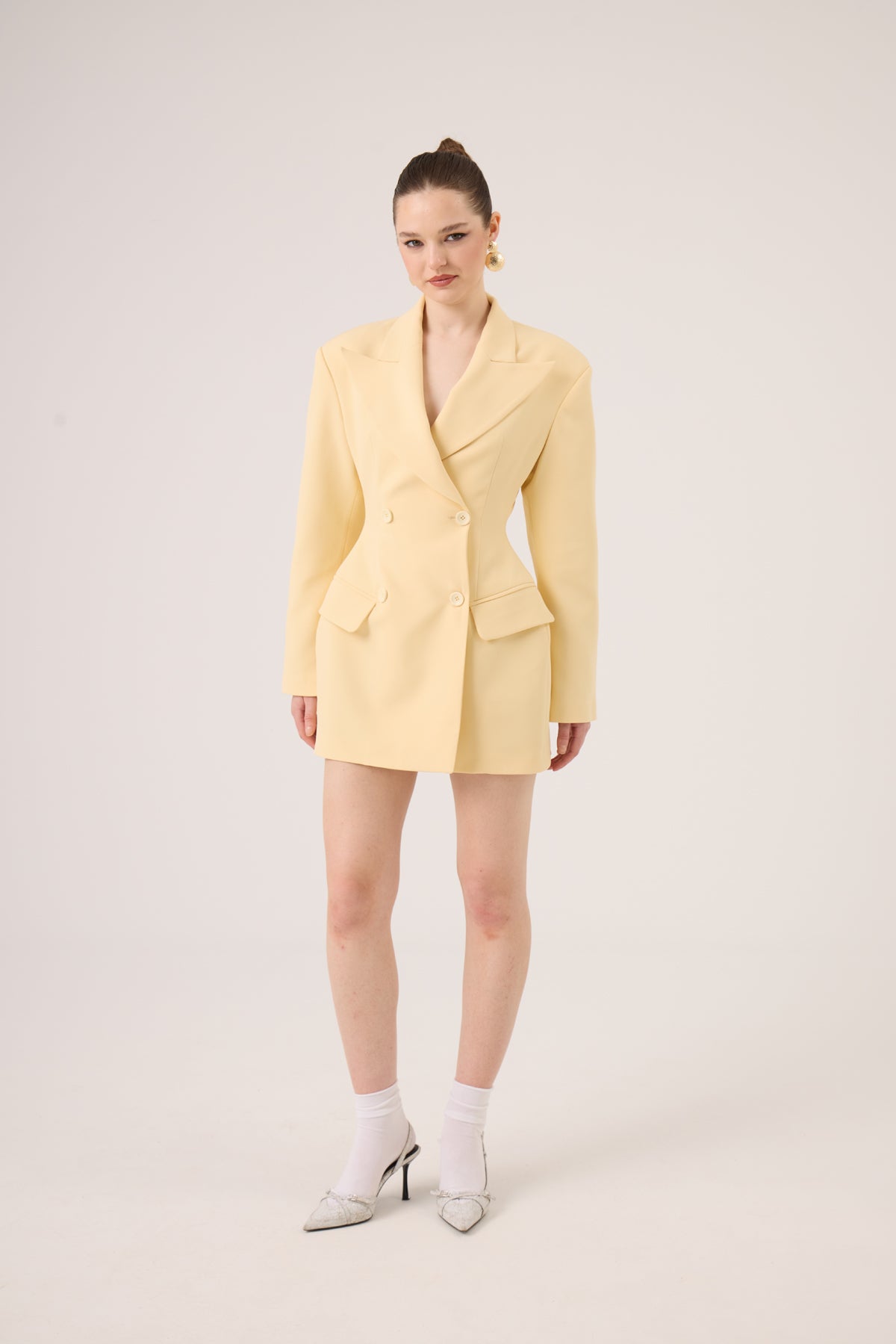 Image of Belden Oturmalı Galina Blazer Ceket Sarı