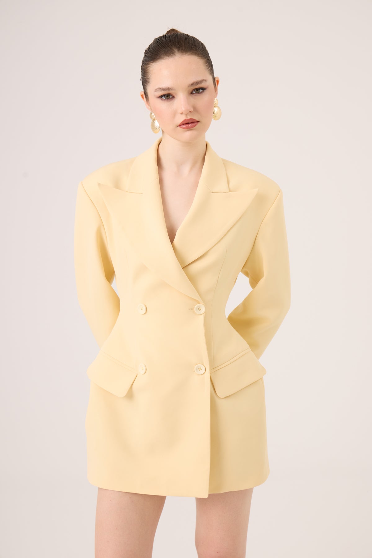 Image of Belden Oturmalı Galina Blazer Ceket Sarı