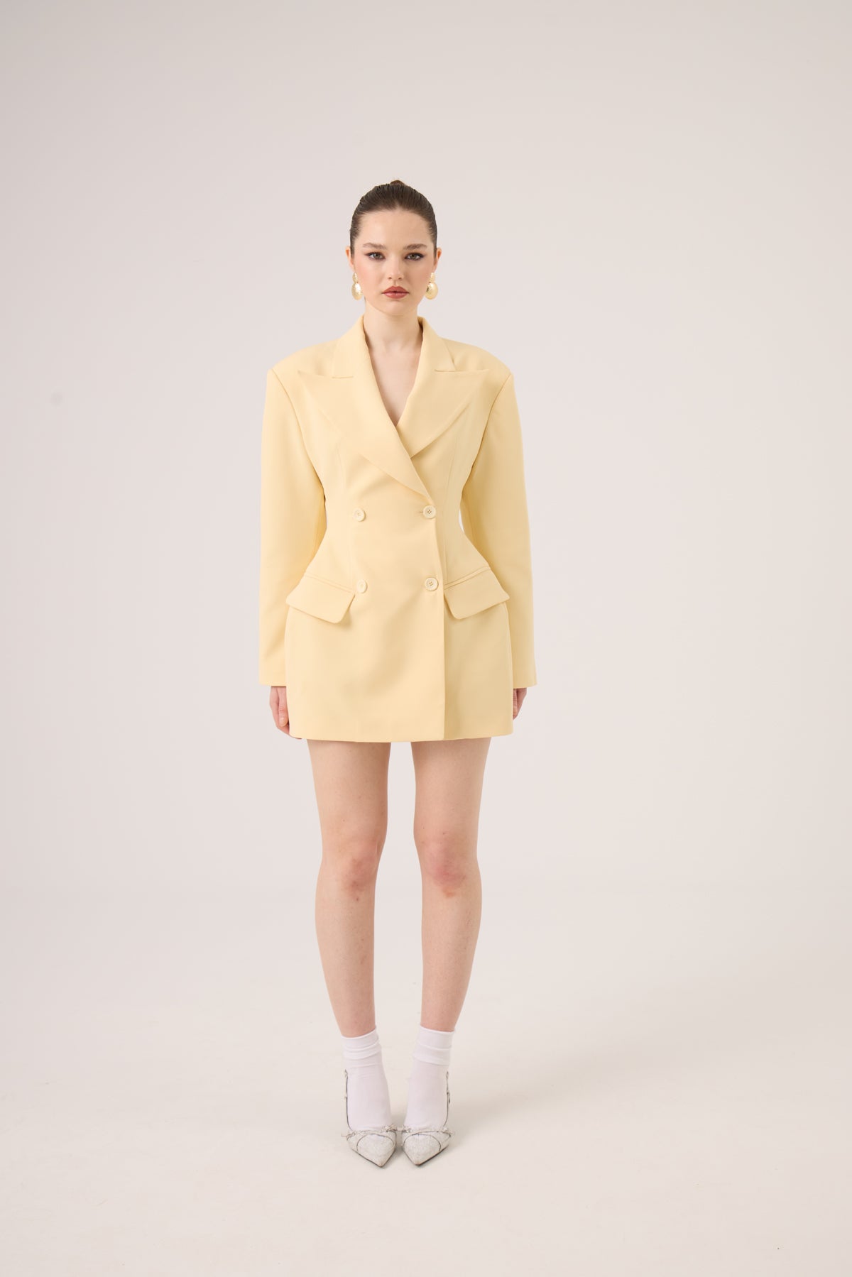 Image of Belden Oturmalı Galina Blazer Ceket Sarı