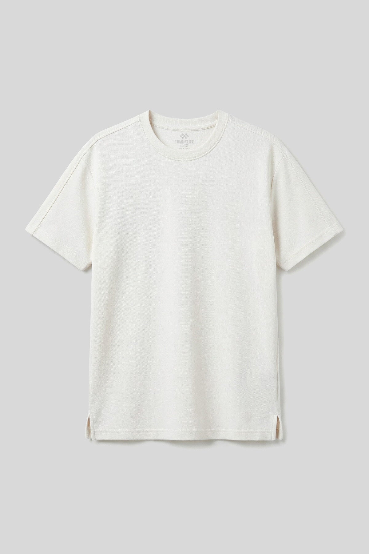 Image of Ekru Rahat Form Esnek Nefes Alabilir Erkek T-Shirt - 88495