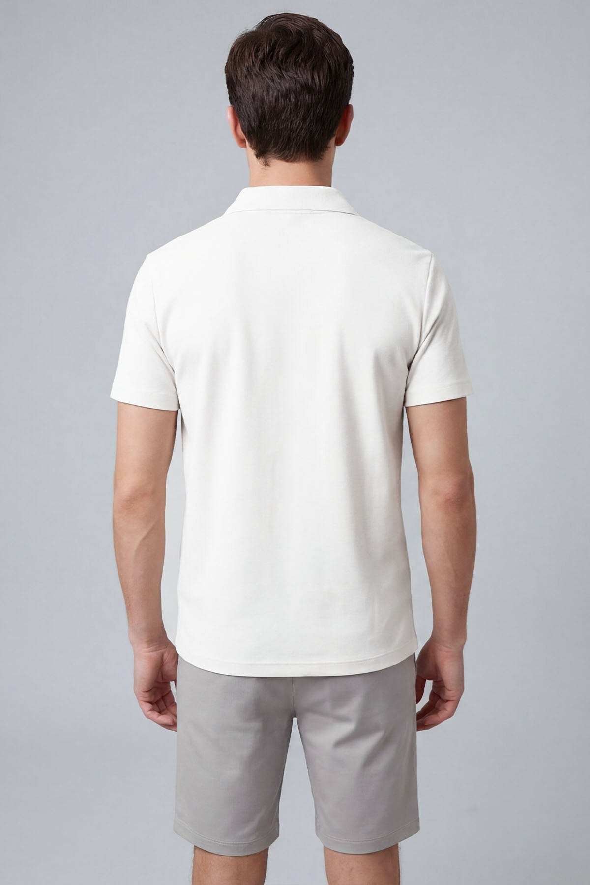 Image of Ekru Rahat Form Yumuşak Dokulu Polo Yaka Erkek T-Shirt - 88496