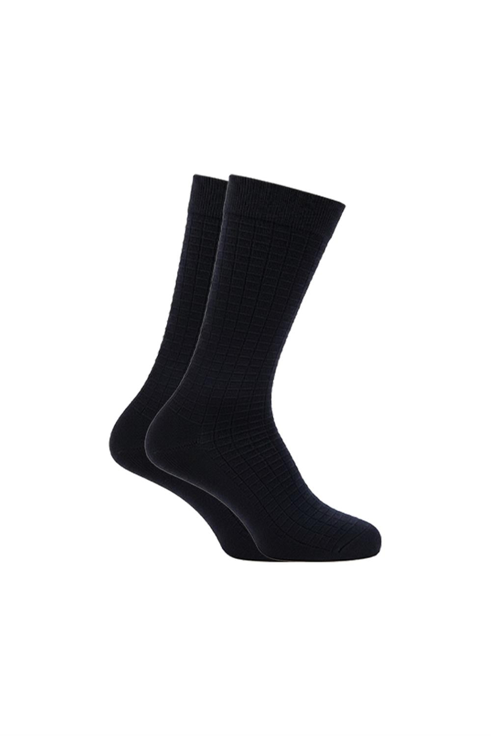 Image of Șosete lungi din bambus pentru bărbați, negre, fără cusături, pachet de 4, premium, ambalate în cutie