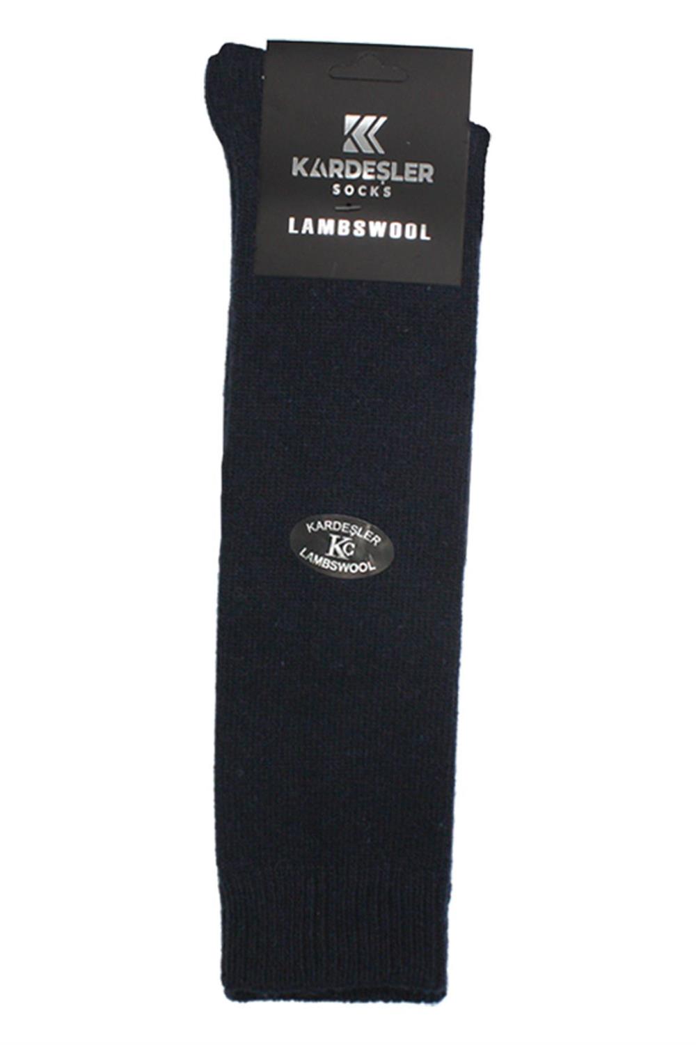 Image of Erkek Diz Altı Lambswool Termal Yün Kışlık Havlu Kalın Çok Renkli Çorap 4'Lü Paket