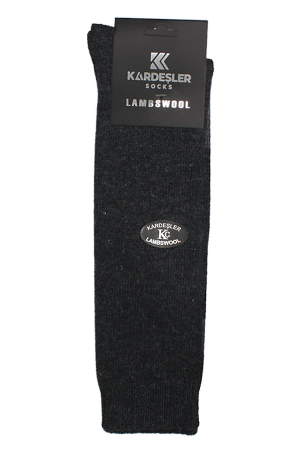 Image of Erkek Diz Altı Lambswool Termal Yün Kışlık Havlu Kalın Çok Renkli Çorap 4'Lü Paket