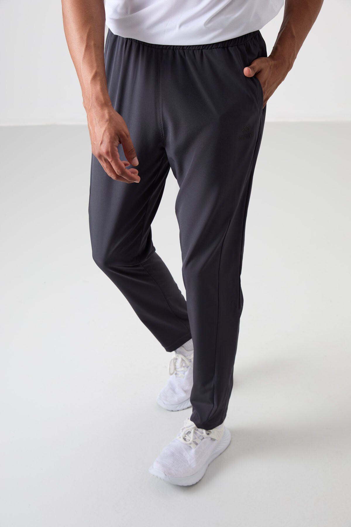 Image of Antrasit İnce Yumuşak Comfort Fit Erkek Eşofman Alt - 82119