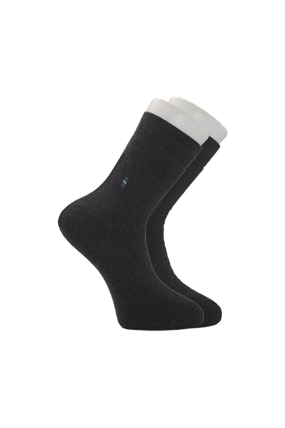 Image of Șosete termice groase de iarnă pentru bărbați, din bumbac terry, cu model, multicolore, set de 4