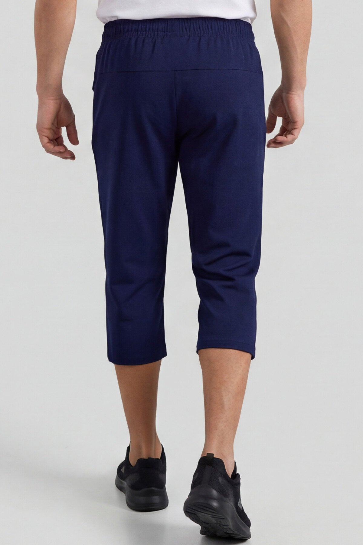 Image of İndigo Bağcıklı Standart Kalıp Fermuar Cepli Aktif Spor Erkek Kapri - 83096