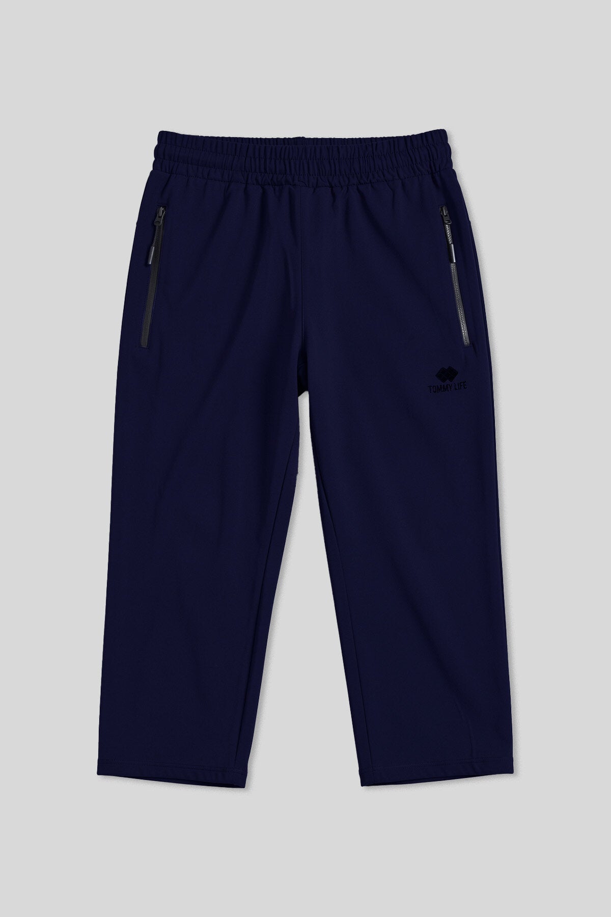 Image of İndigo Bağcıklı Standart Kalıp Fermuar Cepli Aktif Spor Erkek Kapri - 83096