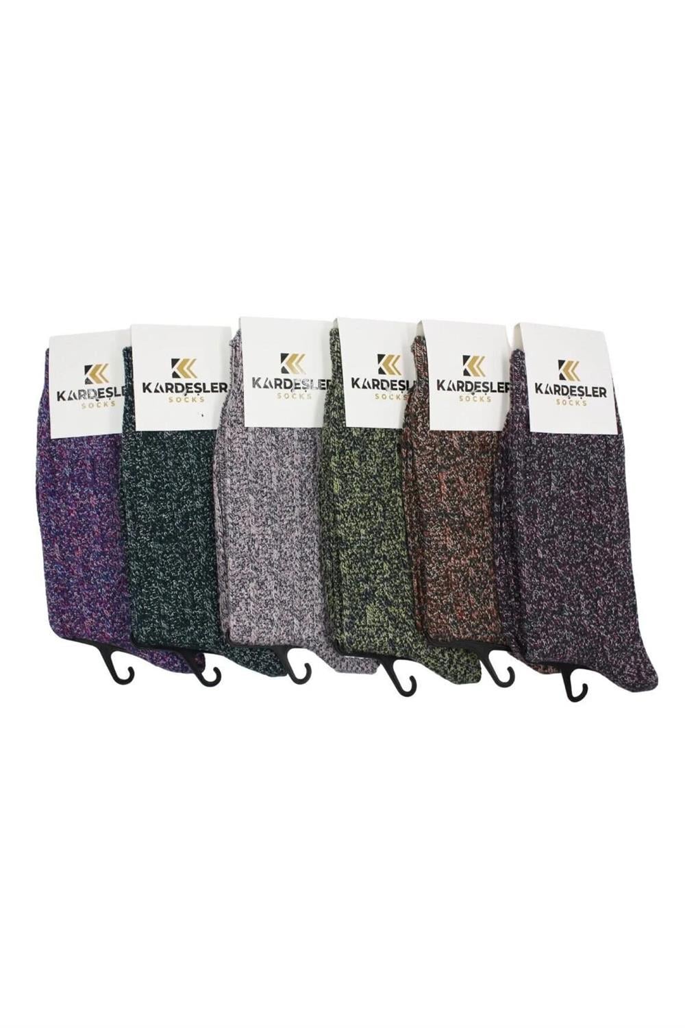 Image of Șosete de iarnă până la gleznă pentru bărbați, multicolore, pachet de 6