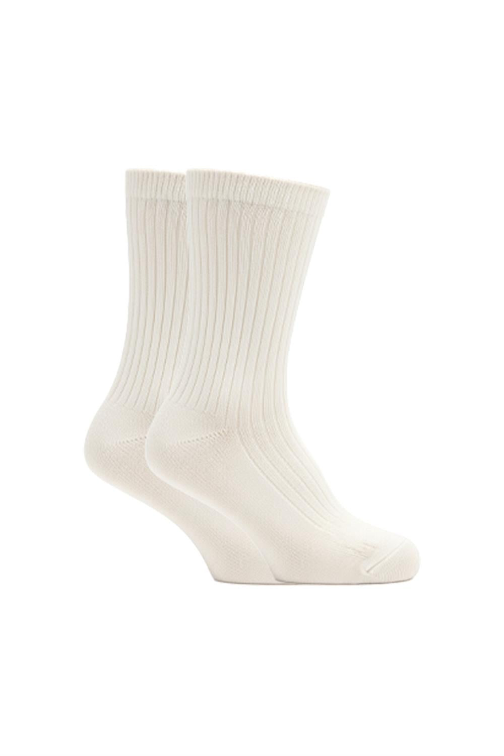 Image of Men's Organic Wool Winter Ankle Socks, Cream, 3-Pack